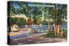 Saratoga Springs, New York - View of Saratoga Lake-Lantern Press-Stretched Canvas