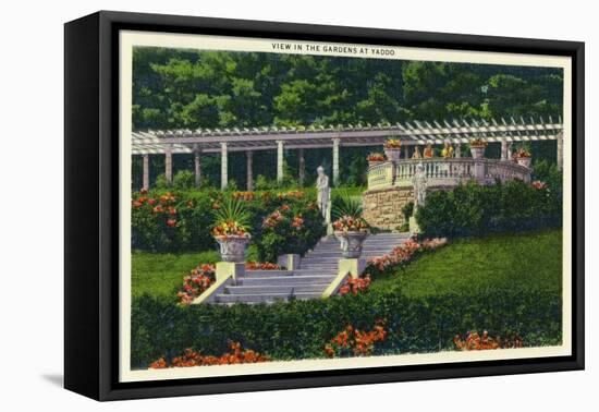 Saratoga Springs, New York - View of the Gardens at Yaddo-Lantern Press-Framed Stretched Canvas