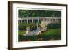 Saratoga Springs, New York - View of the Gardens at Yaddo-Lantern Press-Framed Art Print