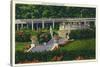 Saratoga Springs, New York - View of the Gardens at Yaddo-Lantern Press-Stretched Canvas