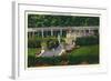 Saratoga Springs, New York - View of the Gardens at Yaddo-Lantern Press-Framed Art Print