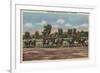 Saratoga Springs, NY - Horse Race Track Scene-Lantern Press-Framed Art Print