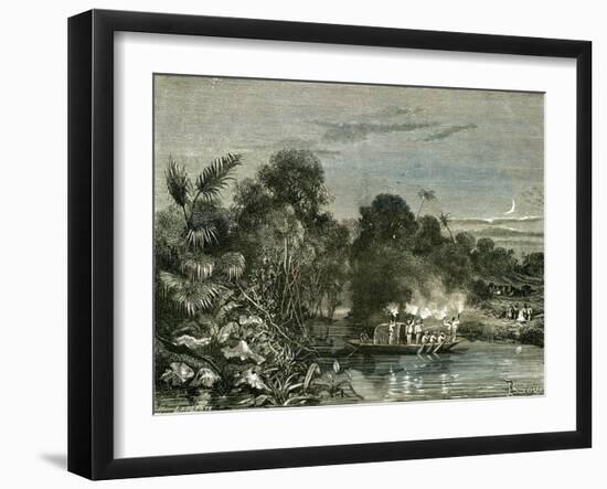 Sarayacu Beach Peru 1869-null-Framed Giclee Print