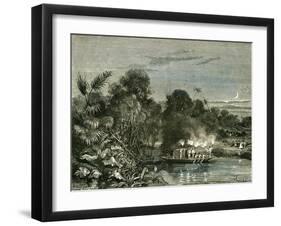 Sarayacu Beach Peru 1869-null-Framed Giclee Print