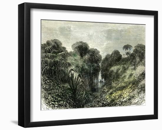 Sarayacu River Peru 1869-null-Framed Giclee Print