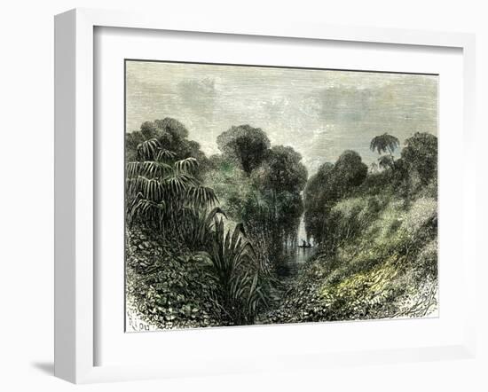 Sarayacu River Peru 1869-null-Framed Giclee Print