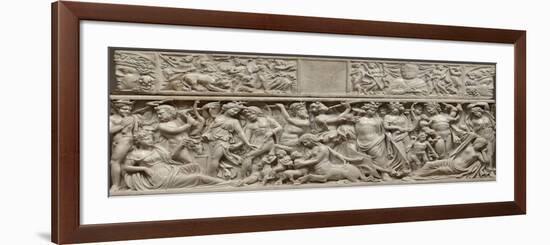 Sarcophage : Dionysos découvre Ariane endormie-null-Framed Premium Giclee Print