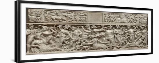 Sarcophage : Dionysos découvre Ariane endormie-null-Framed Premium Giclee Print