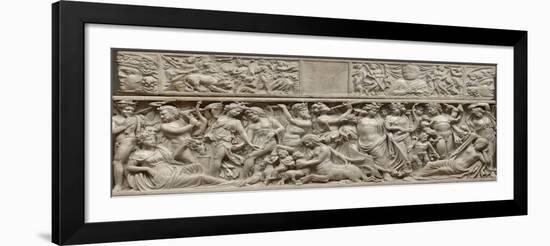 Sarcophage : Dionysos découvre Ariane endormie-null-Framed Giclee Print