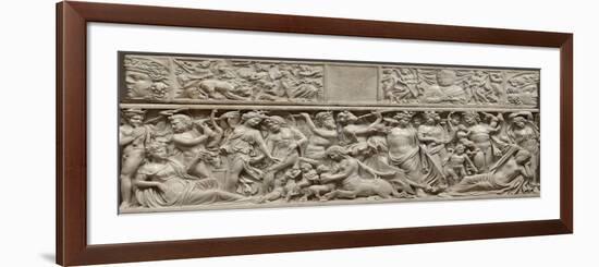 Sarcophage : Dionysos découvre Ariane endormie-null-Framed Giclee Print