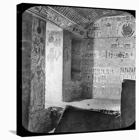 Sarcophagus and Burial Chamber of Rameses Vi, Valley of the Kings, Egypt, C1890-Newton & Co-Stretched Canvas