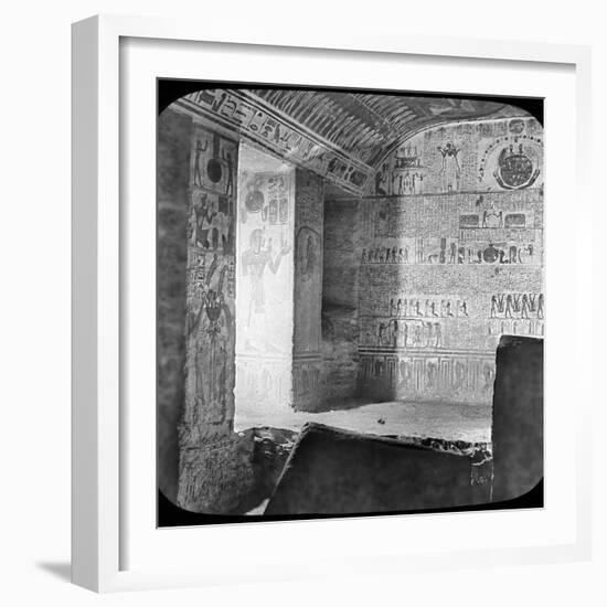 Sarcophagus and Burial Chamber of Rameses Vi, Valley of the Kings, Egypt, C1890-Newton & Co-Framed Photographic Print