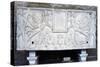 Sarcophagus Decorated in Relief with Tablet Bearing Inscription, Held Up by Two Winged Victories-null-Stretched Canvas