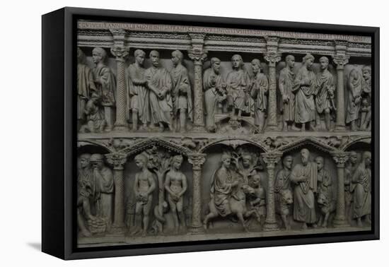 Sarcophagus of Junius Bassus, 359 AD, Detail-null-Framed Stretched Canvas