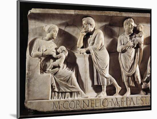 Sarcophagus of M. Cornelius Statius with Scenes from His Childhood-null-Mounted Giclee Print