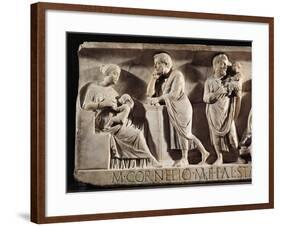 Sarcophagus of M. Cornelius Statius with Scenes from His Childhood-null-Framed Giclee Print