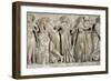 Sarcophagus of the Muses, Detail Depicting Calliope, Polyhymnia and Terpsichore, circa 160 AD-null-Framed Giclee Print