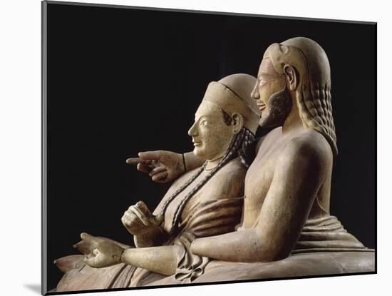 Sarcophagus of the Spouses, Couple on the Bed Burial-null-Mounted Giclee Print