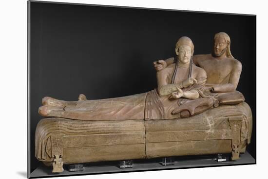 Sarcophagus of the Spouses, Couple on the Bed Burial-null-Mounted Giclee Print