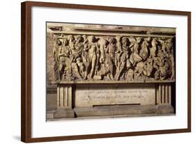 Sarcophagus with Myth of Phaedra and Hippolytus, Ca 180, Carved Marble, Camposanto Monumentale-null-Framed Giclee Print