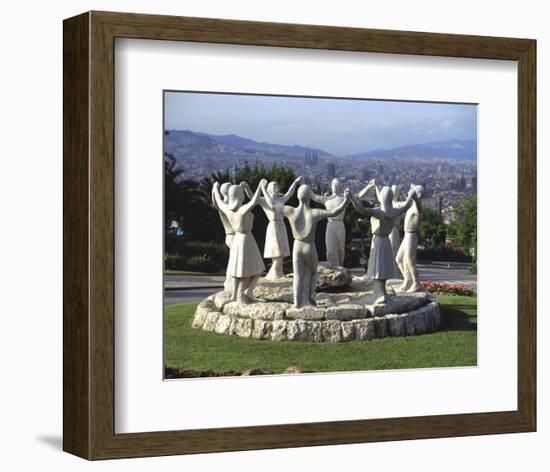 Sardana Montjuic, Barcelona-null-Framed Art Print