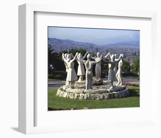 Sardana Montjuic, Barcelona-null-Framed Art Print