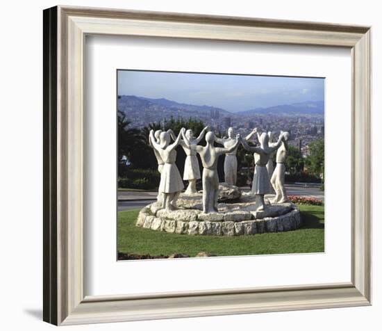 Sardana Montjuic, Barcelona-null-Framed Art Print