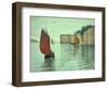 Sardine Boat and the Old Town, Concarneau, 1891 by Signac-Paul Signac-Framed Giclee Print
