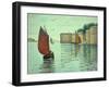 Sardine Boat and the Old Town, Concarneau, 1891 by Signac-Paul Signac-Framed Giclee Print