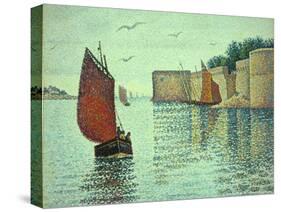 Sardine Boat and the Old Town, Concarneau, 1891 by Signac-Paul Signac-Stretched Canvas