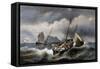 Sardine Fishing Along Coast of Bretogne, Colored Lithograph by Ferdinand Perrot (1808-1841)-null-Framed Stretched Canvas