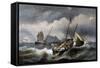 Sardine Fishing Along Coast of Bretogne, Colored Lithograph by Ferdinand Perrot (1808-1841)-null-Framed Stretched Canvas