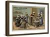 Sardine Processing, Removing the Heads and Salting-null-Framed Giclee Print