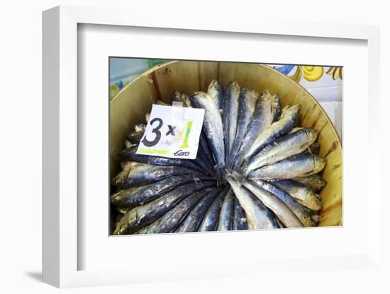 Sardines in Mercado Central (Central Market), Valencia, Spain, Europe-Neil Farrin-Framed Photographic Print