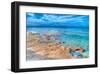 Sardinia Foreshore Coast View-null-Framed Art Print