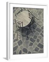 Sardinia, North Western Sardinia, Castelsardo, Cafe Tables, Italy-Walter Bibikow-Framed Photographic Print