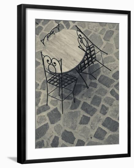 Sardinia, North Western Sardinia, Castelsardo, Cafe Tables, Italy-Walter Bibikow-Framed Photographic Print