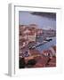 Sardinia, Northern Sardinia, Isola Maddalena, La Maddalena, Aerial Port View from the Hills, Dusk,-Walter Bibikow-Framed Photographic Print