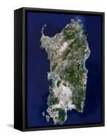 Sardinia, Satellite Image-PLANETOBSERVER-Framed Stretched Canvas