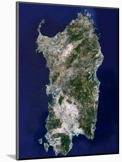 Sardinia, Satellite Image-PLANETOBSERVER-Mounted Premium Photographic Print