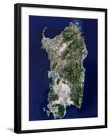 Sardinia, Satellite Image-PLANETOBSERVER-Framed Photographic Print