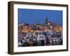 Sardinia, Western Sardinia, Alghero, City Walls from the Yacht Marina, Italy-Walter Bibikow-Framed Photographic Print