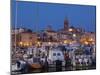 Sardinia, Western Sardinia, Alghero, City Walls from the Yacht Marina, Italy-Walter Bibikow-Mounted Photographic Print