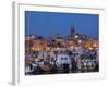 Sardinia, Western Sardinia, Alghero, City Walls from the Yacht Marina, Italy-Walter Bibikow-Framed Photographic Print