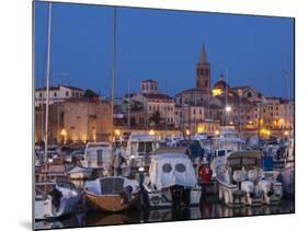 Sardinia, Western Sardinia, Alghero, City Walls from the Yacht Marina, Italy-Walter Bibikow-Mounted Photographic Print