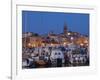 Sardinia, Western Sardinia, Alghero, City Walls from the Yacht Marina, Italy-Walter Bibikow-Framed Photographic Print