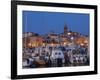 Sardinia, Western Sardinia, Alghero, City Walls from the Yacht Marina, Italy-Walter Bibikow-Framed Photographic Print