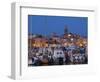 Sardinia, Western Sardinia, Alghero, City Walls from the Yacht Marina, Italy-Walter Bibikow-Framed Photographic Print