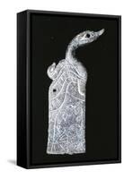 Sardinian Razor, Bronze, Handle in Shape of Swan's Neck, Phoenician Civilization-null-Framed Stretched Canvas