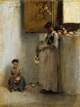 Stringing Onions-Sargent John Singer-Stretched Canvas